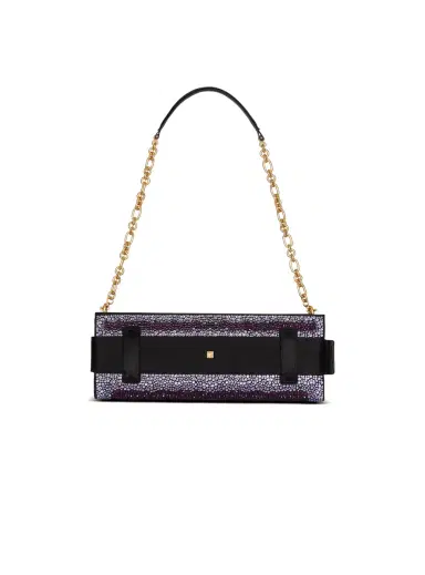 Balmain Anthem crystal satin clutch | Thumbnail 4