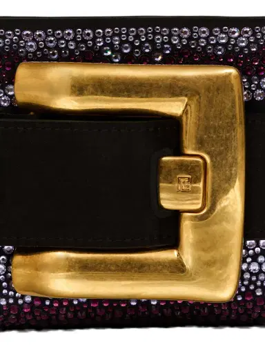 Balmain Anthem crystal satin clutch | Thumbnail 5