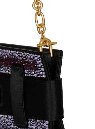 Balmain Anthem crystal satin clutch | Thumbnail 6