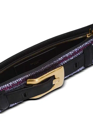 Balmain Anthem crystal satin clutch | Thumbnail 7