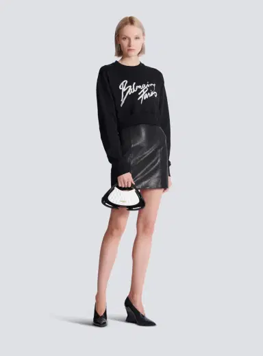 Balmain Cropped printed cotton sweatshirt | Thumbnail 2
