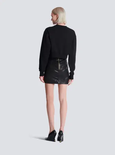 Balmain Cropped printed cotton sweatshirt | Thumbnail 4