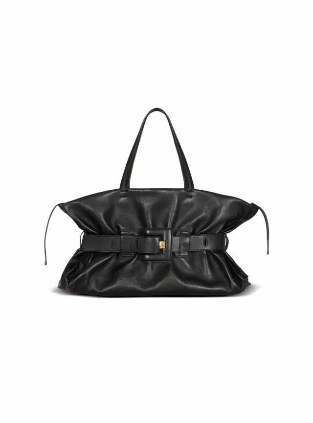 Balmain Large calfskin Anthem Zip bag