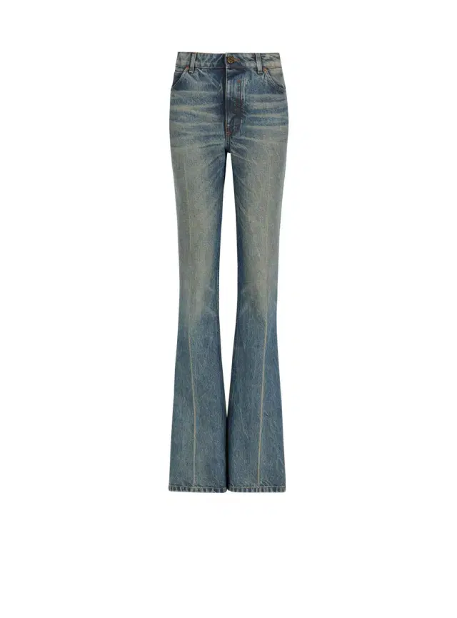 Balmain Straight-leg faded denim jeans