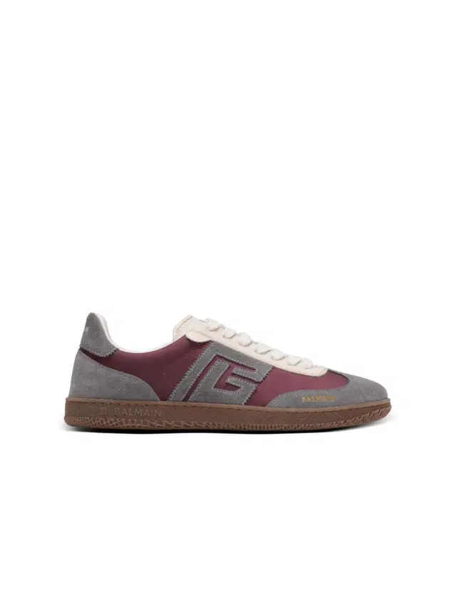 Balmain Swan suede and nylon sneakers