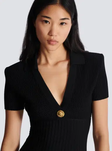 Balmain Short flared knit dress | Thumbnail 5