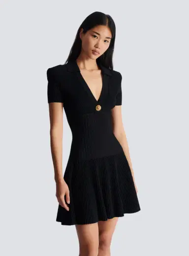 Balmain Short flared knit dress | Thumbnail 7