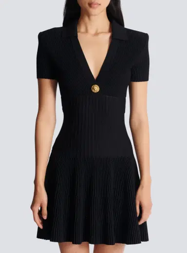 Balmain Short flared knit dress | Thumbnail 8