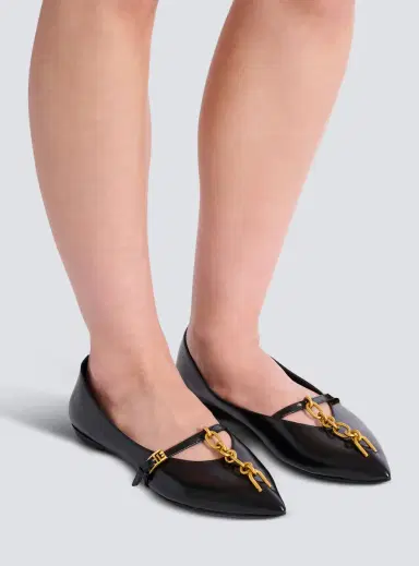 Balmain Shiny lambskin Sync ballet flats | Thumbnail 2
