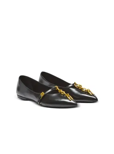 Balmain Shiny lambskin Sync ballet flats | Thumbnail 3