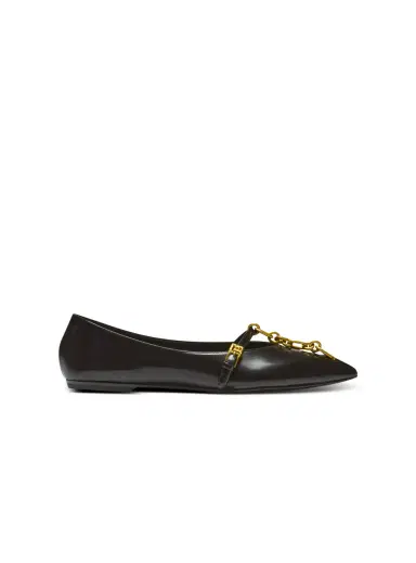 Balmain Shiny lambskin Sync ballet flats | Thumbnail 1