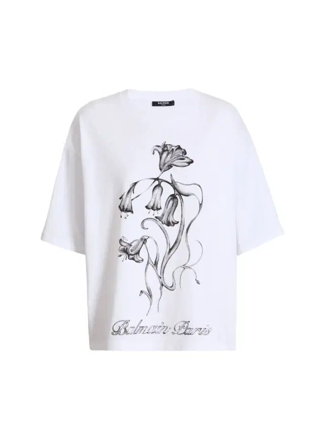 Balmain Printed  Flower T-shirt