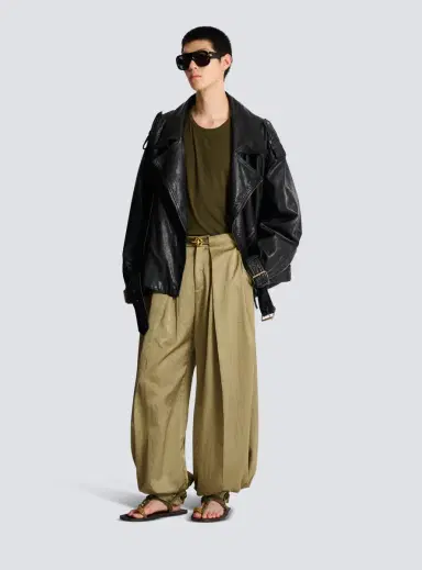 Balmain Lambskin leather biker jacket | Thumbnail 2 Balmain Lambskin leather biker jacket | Thumbnail 2