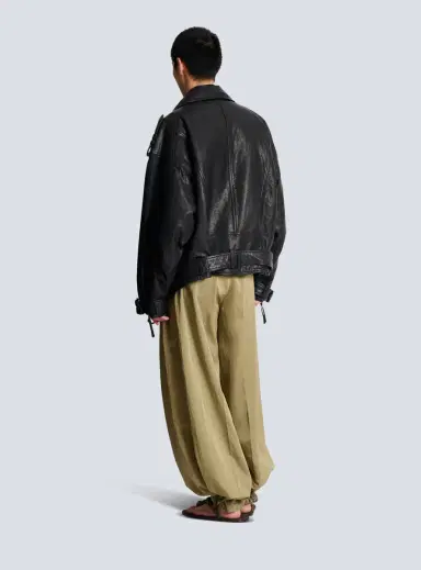 Balmain Lambskin leather biker jacket | Thumbnail 4 Balmain Lambskin leather biker jacket | Thumbnail 4