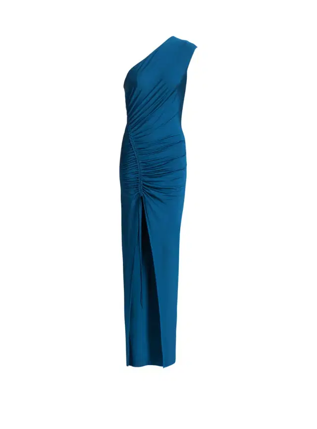 Long draped jersey dress