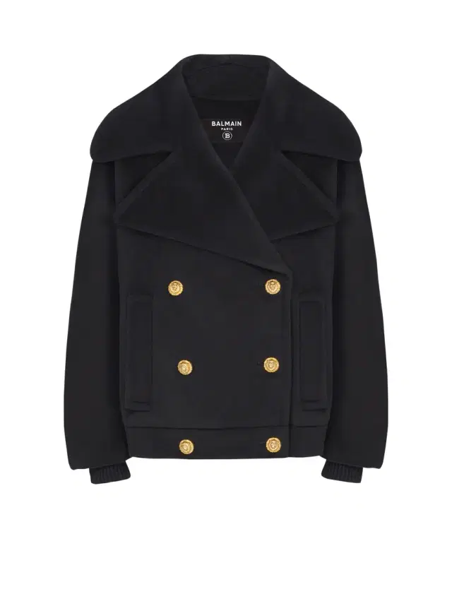 Balmain Wool 4-buttons pea coat