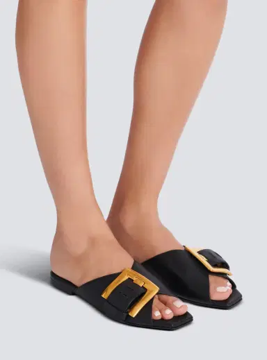 Balmain Anthem flat calfskin leather sandals | Thumbnail 2 Balmain Anthem flat calfskin leather sandals | Thumbnail 2