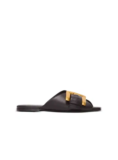 Balmain Anthem flat calfskin leather sandals | Thumbnail 1 Balmain Anthem flat calfskin leather sandals | Thumbnail 1