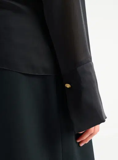 Balmain Silk shirt with tie collar | Thumbnail 5