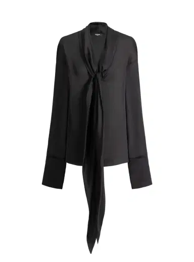 Balmain Silk shirt with tie collar | Thumbnail 1