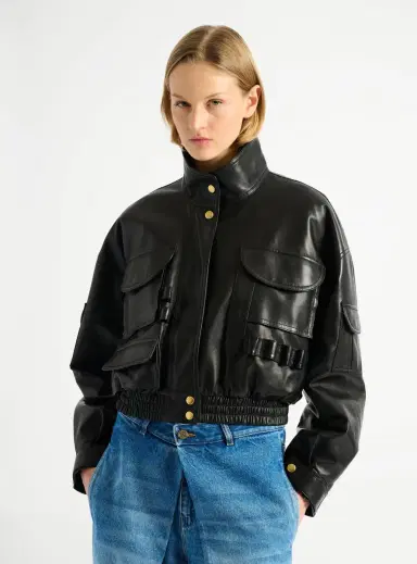 Balmain Lambskin bomber jacket | Thumbnail 6