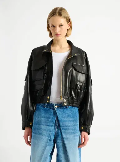 Balmain Lambskin bomber jacket | Thumbnail 8