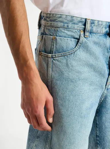 Balmain Light blue denim Bermuda shorts | Thumbnail 5 Balmain Light blue denim Bermuda shorts | Thumbnail 5