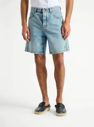 Balmain Light blue denim Bermuda shorts | Thumbnail 8 Balmain Light blue denim Bermuda shorts | Thumbnail 8