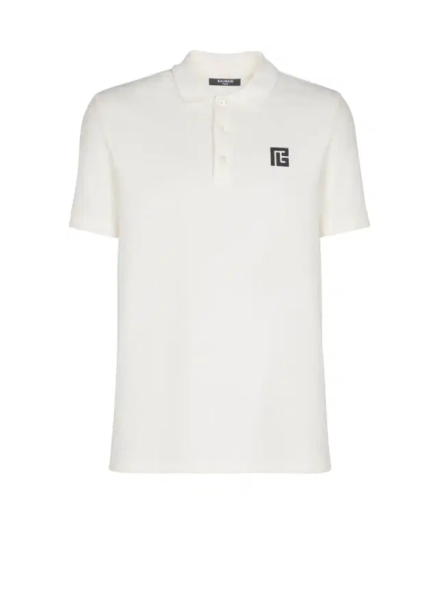 Balmain Embroidered cotton polo