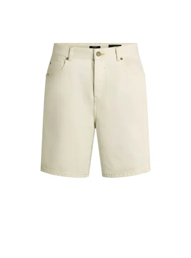 Balmain Faded denim Bermuda shorts