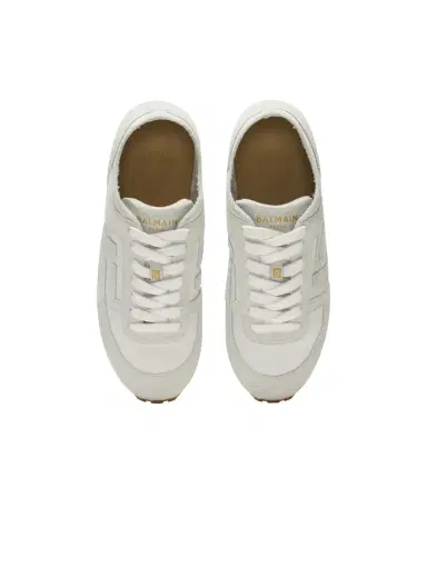 Balmain Racer 45 sneakers in lambskin and suede | Thumbnail 8