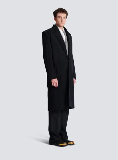 Balmain Oversized wool and cashmere coat | Thumbnail 3