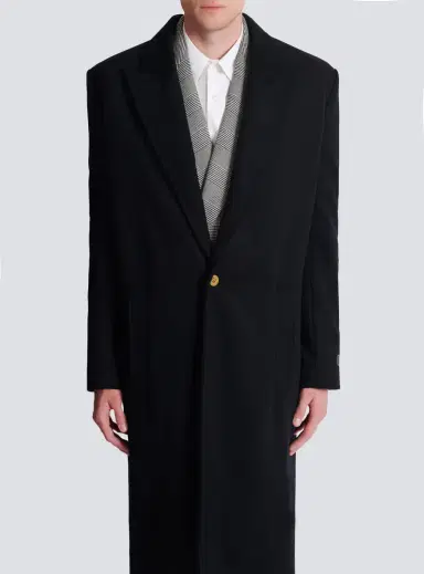 Balmain Oversized wool and cashmere coat | Thumbnail 8