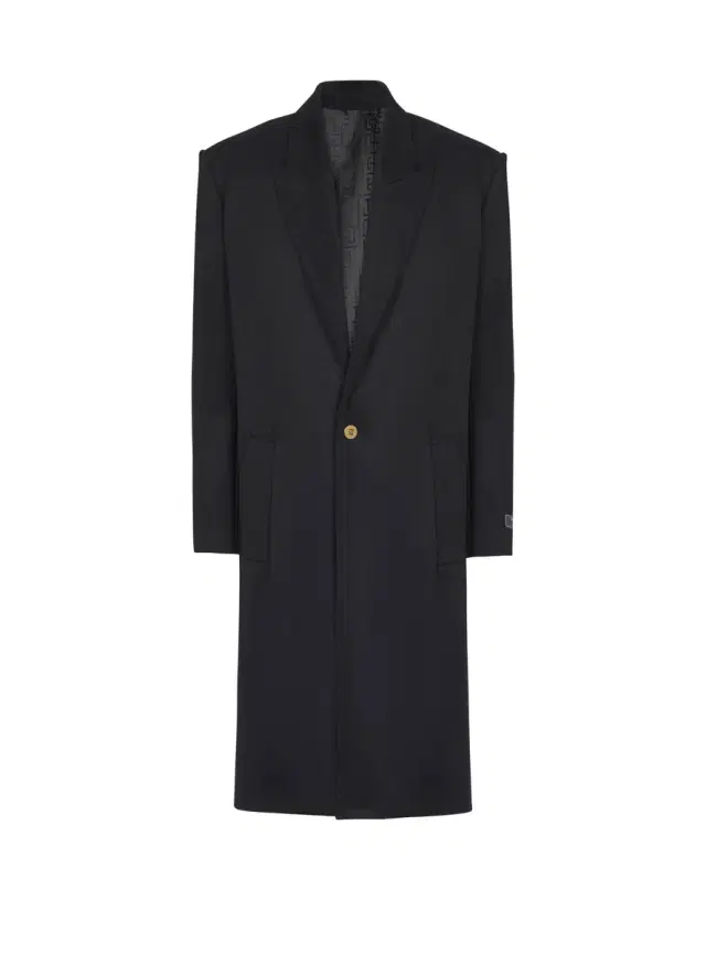 Balmain Oversized wool and cashmere coat