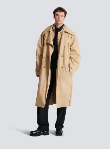 Balmain Cotton canvas trench coat | Thumbnail 2 Balmain Cotton canvas trench coat | Thumbnail 2