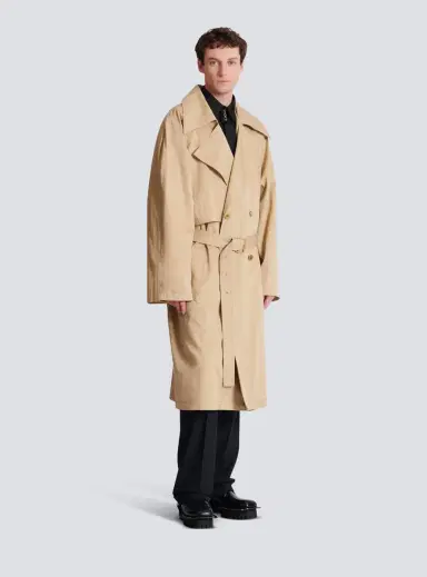 Balmain Cotton canvas trench coat | Thumbnail 3 Balmain Cotton canvas trench coat | Thumbnail 3