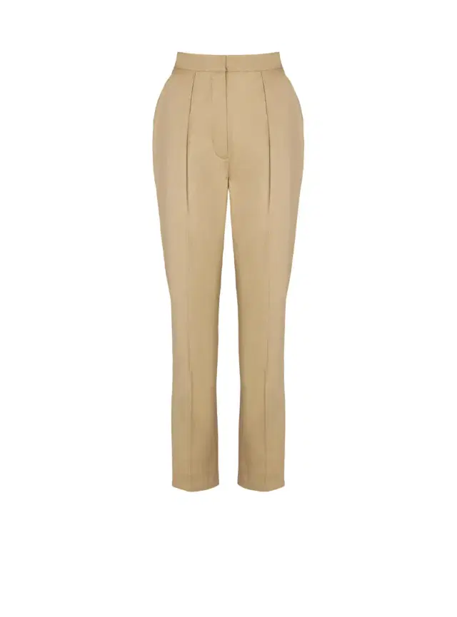 Balmain Darted 7/8 trousers in cotton gabardine