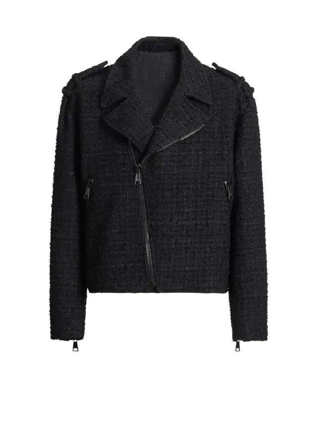 Tweed biker jacket