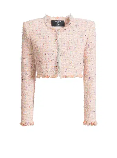 Balmain Cropped tweed jacket | Thumbnail 1