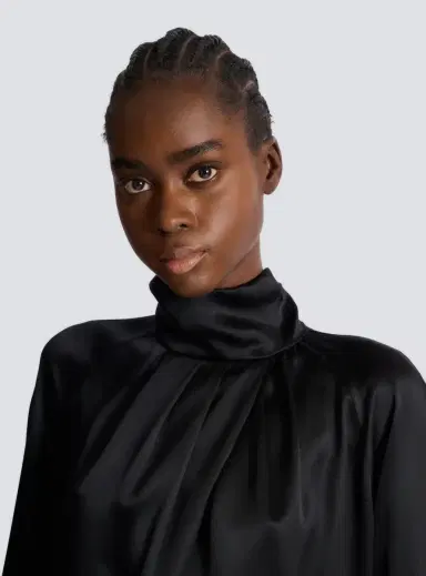 Balmain Draped silk blouse | Thumbnail 6