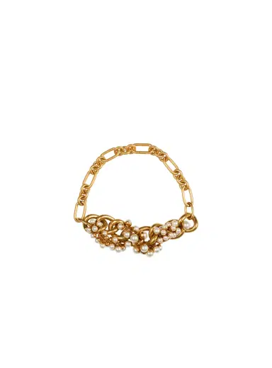 Balmain Sync necklace in brass and pearls | Thumbnail 1