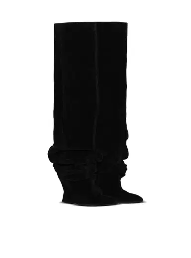 Balmain Suede leather Wedge thigh-high boots | Thumbnail 3 Balmain Suede leather Wedge thigh-high boots | Thumbnail 3