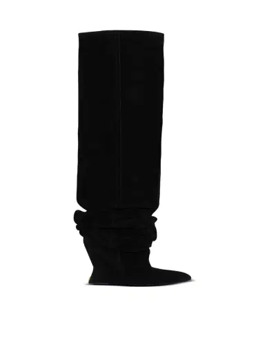 Balmain Suede leather Wedge thigh-high boots | Thumbnail 1 Balmain Suede leather Wedge thigh-high boots | Thumbnail 1