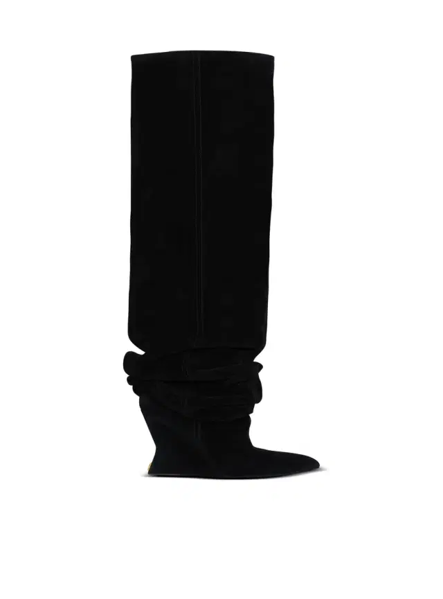Balmain Suede leather Wedge thigh-high boots