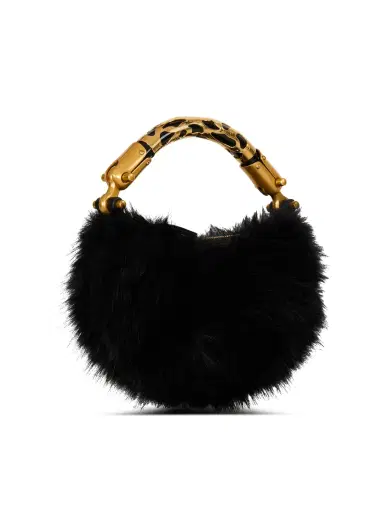 Balmain Mini Ebene bag in faux fur | Thumbnail 3 Balmain Mini Ebene bag in faux fur | Thumbnail 3