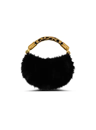 Balmain Mini Ebene bag in faux fur | Thumbnail 4 Balmain Mini Ebene bag in faux fur | Thumbnail 4