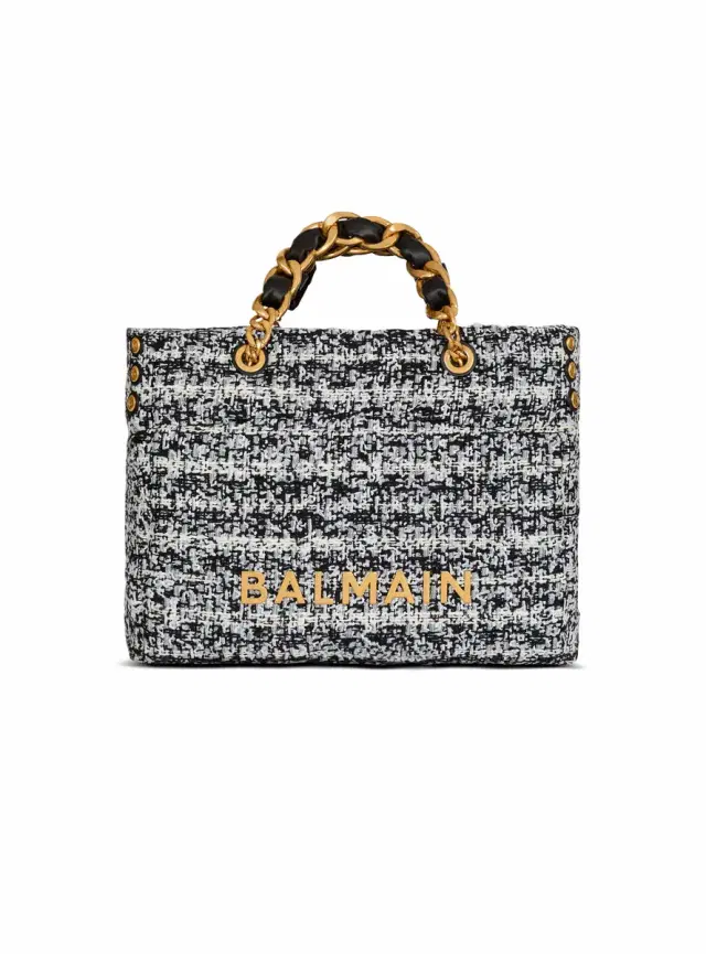 Balmain 1945 Soft tweed tote bag