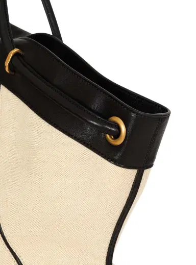Balmain Large Tote in smooth leather and canvas | Thumbnail 6 Balmain Large Tote in smooth leather and canvas | Thumbnail 6