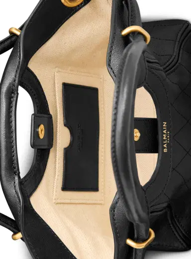 Balmain Small Tote in smooth topstitched leather | Thumbnail 6 Balmain Small Tote in smooth topstitched leather | Thumbnail 6