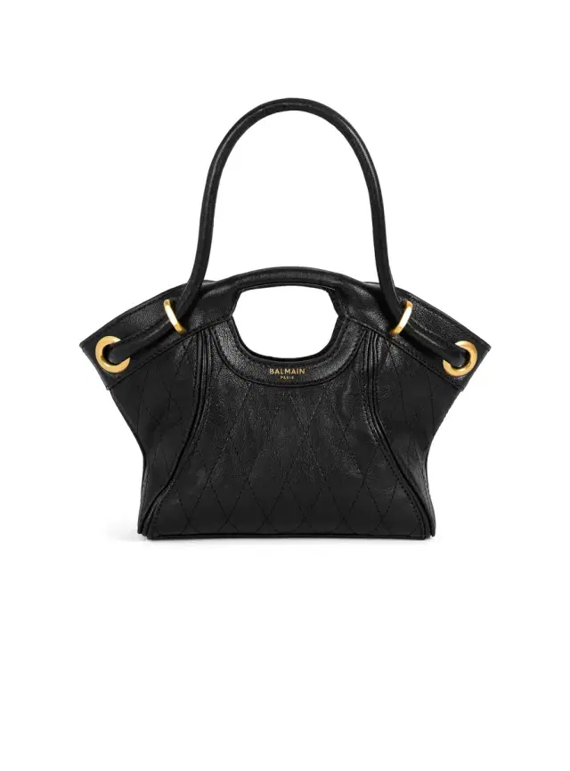 Small Tote in smooth topstitched leather